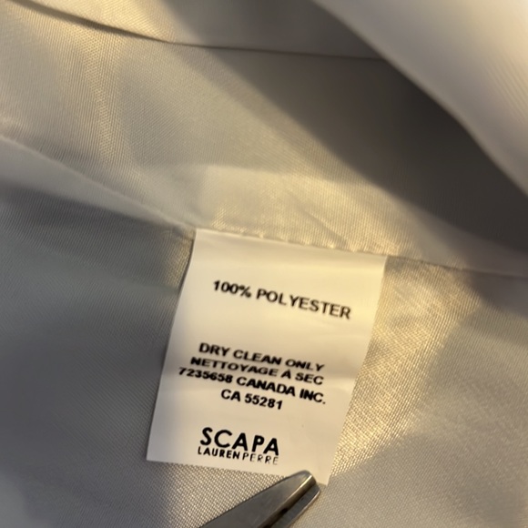 Scapa Lauren Perre Button Front Blazer/Jacket Blue/White Fully Lined Size 6 - Picture 10 of 10